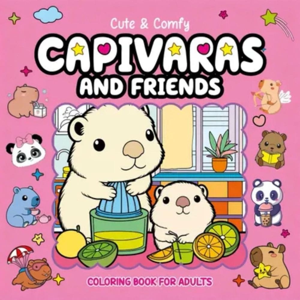Livro Colorir Capivara And Friends Rosa Limonada 64 Paginas