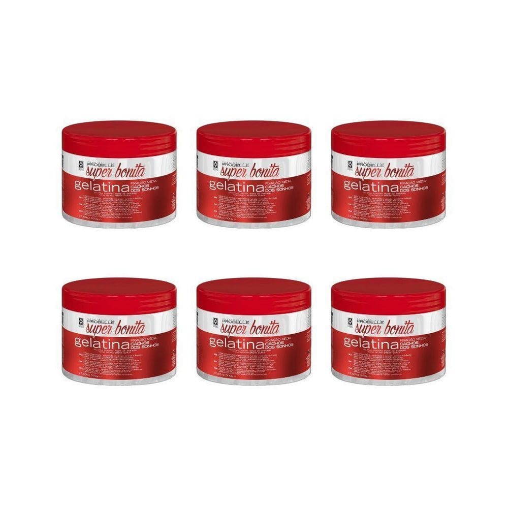 Gelatina Capilar Probelle Super Bonita 500G Cacho Sonhos 6Un