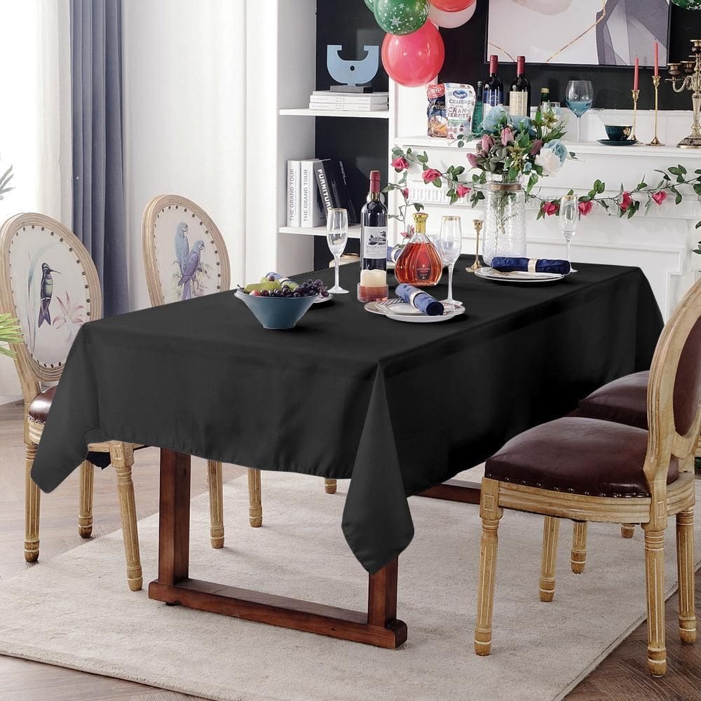 Toalha Mesa Retangular 3,00X1,50 Vison Preto 8 A 10 Lugares