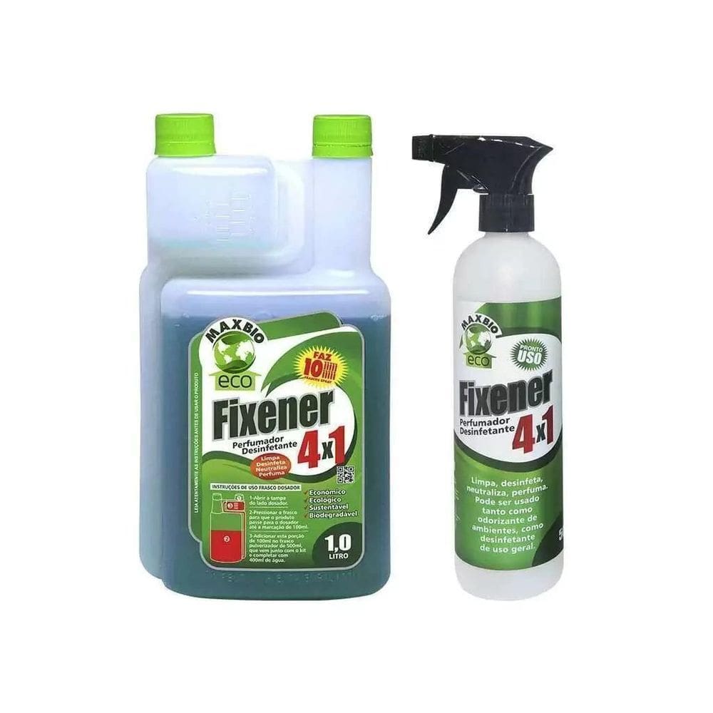 Kit Fixener Eco Limpador 4 Em 1 Com Pulverizador 1L Maxbio