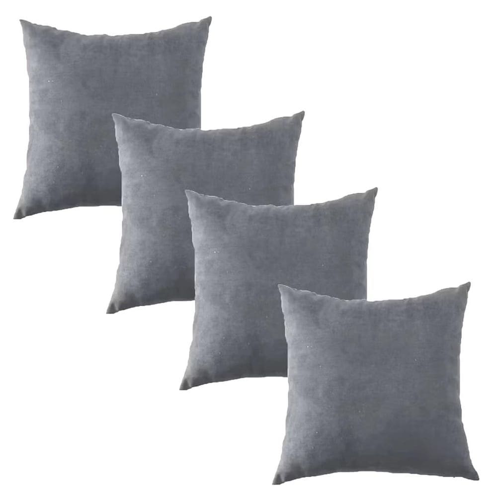 Kit 04 Capas Almofada Suede Veludo Sala