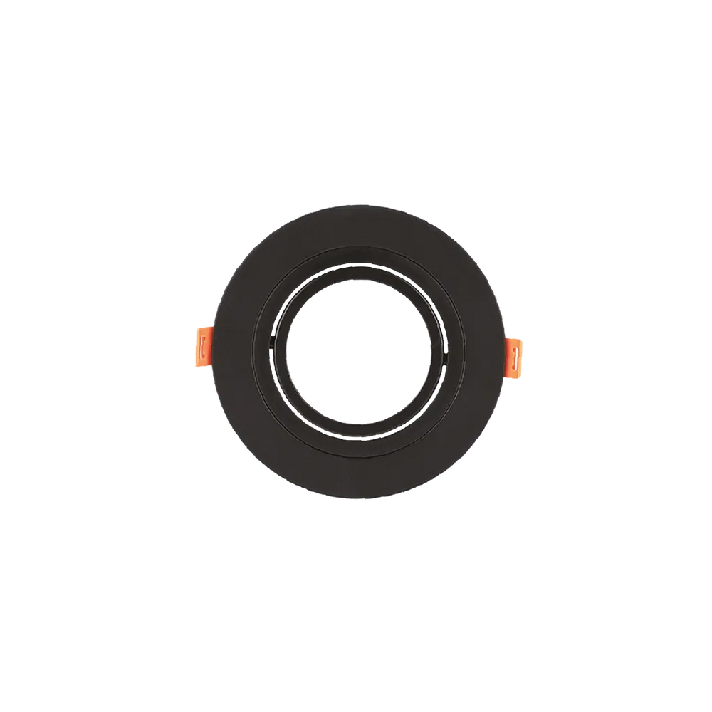 Spot de Embutir Redondo Preto MR11 Mini Dicroica GU10 Direcionável Plano 7,5cm