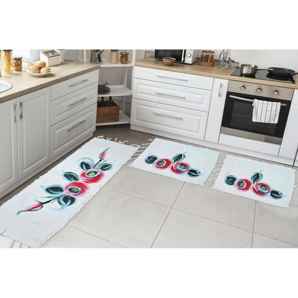 Jogo Passadeira Cozinha Kit 3 Peças Mexicano Pintado A Mão S