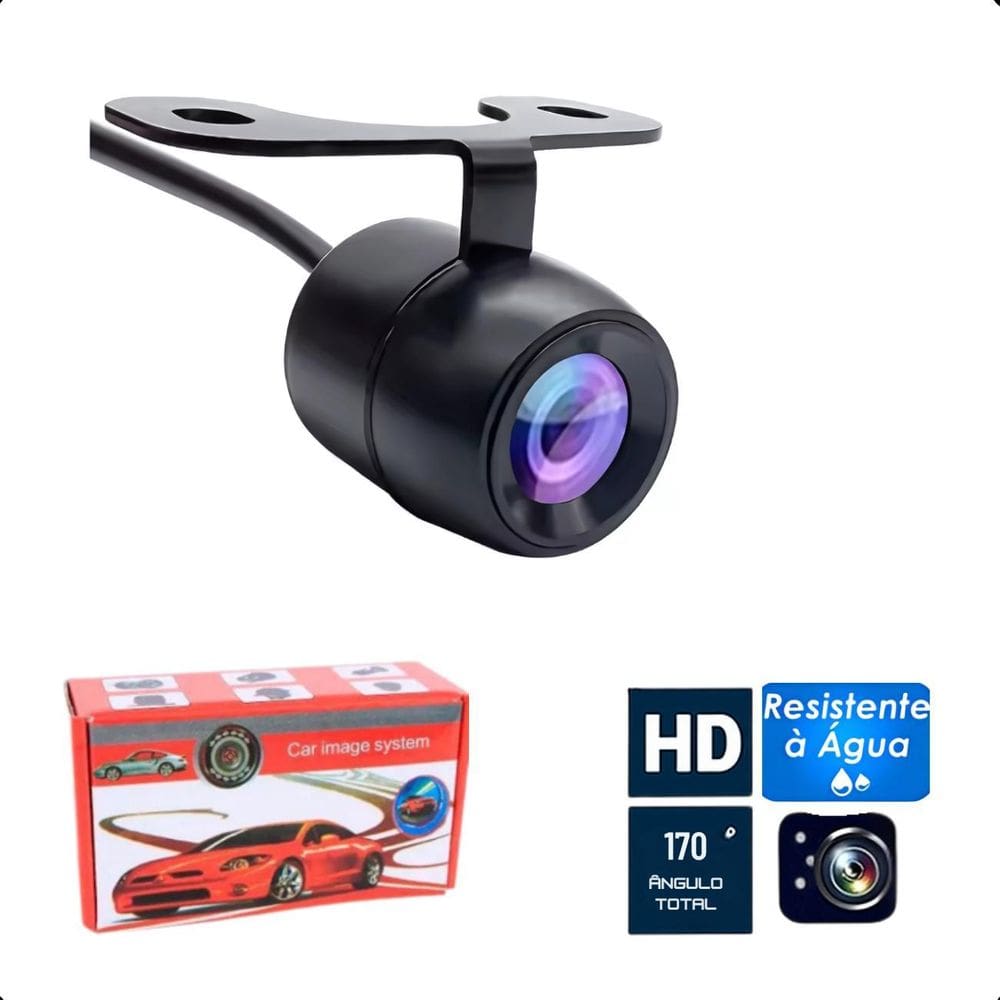Câmera Traseira Automotiva Hd Instalação Fácil