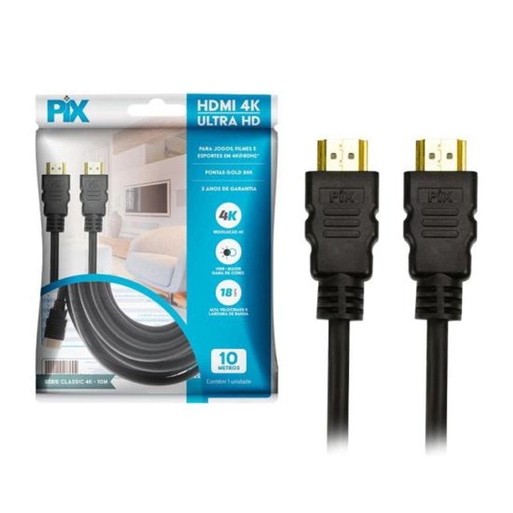 Cabo HDMI 2.0 4K 10M PIX