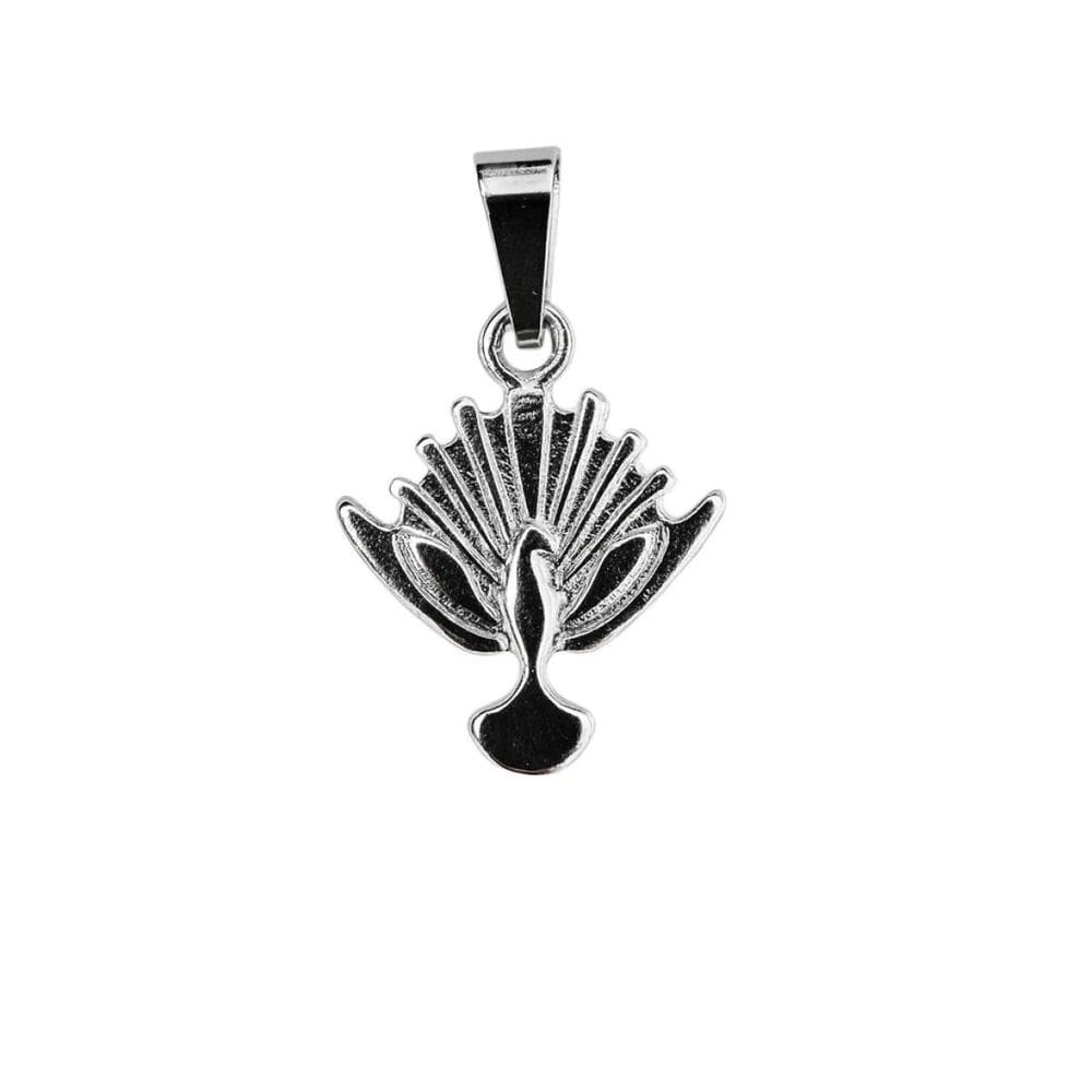 Pingente Pomba Espírito Santo Da Luz 2 Cm Metal Niquelado