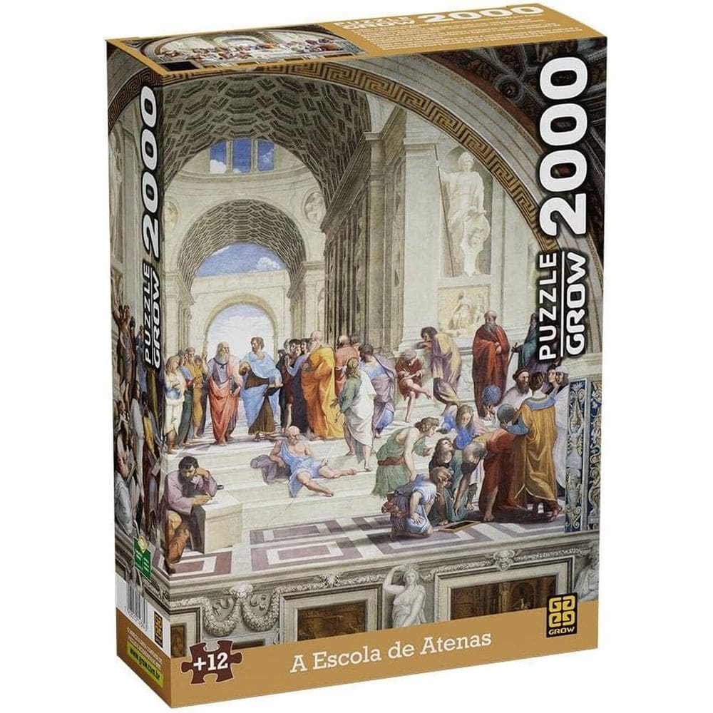 Quebra Cabeça Puzzle 2000 Peças A Escola de Atenas - Grow 4384