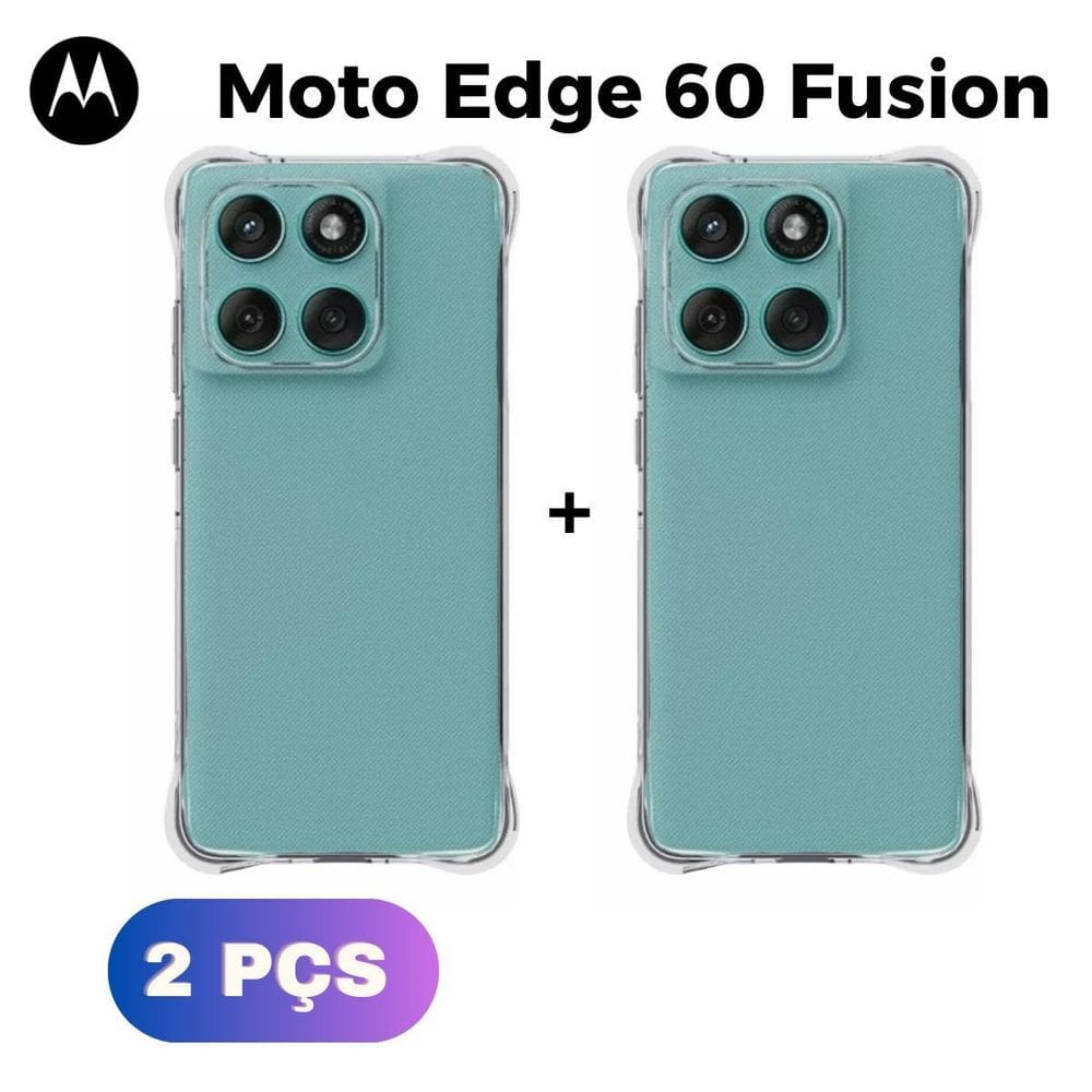 Kit 2 Capa Transparente Anti Impacto Moto Edge 60 Fusion