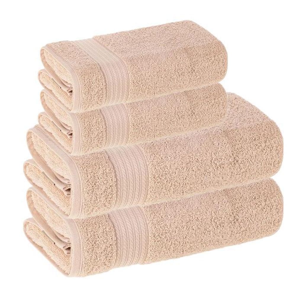 Jogo Toalhas Banho Gigante E Rosto 4Pçs Magna 600G/M Karsten