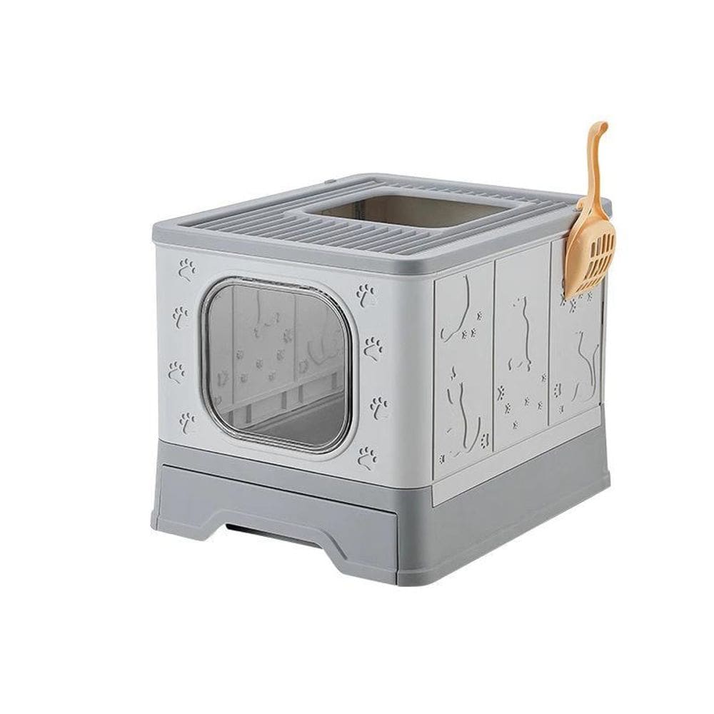 Banheiro Gato Fechado Antiodor Pá Porta Caixa Areia Premium