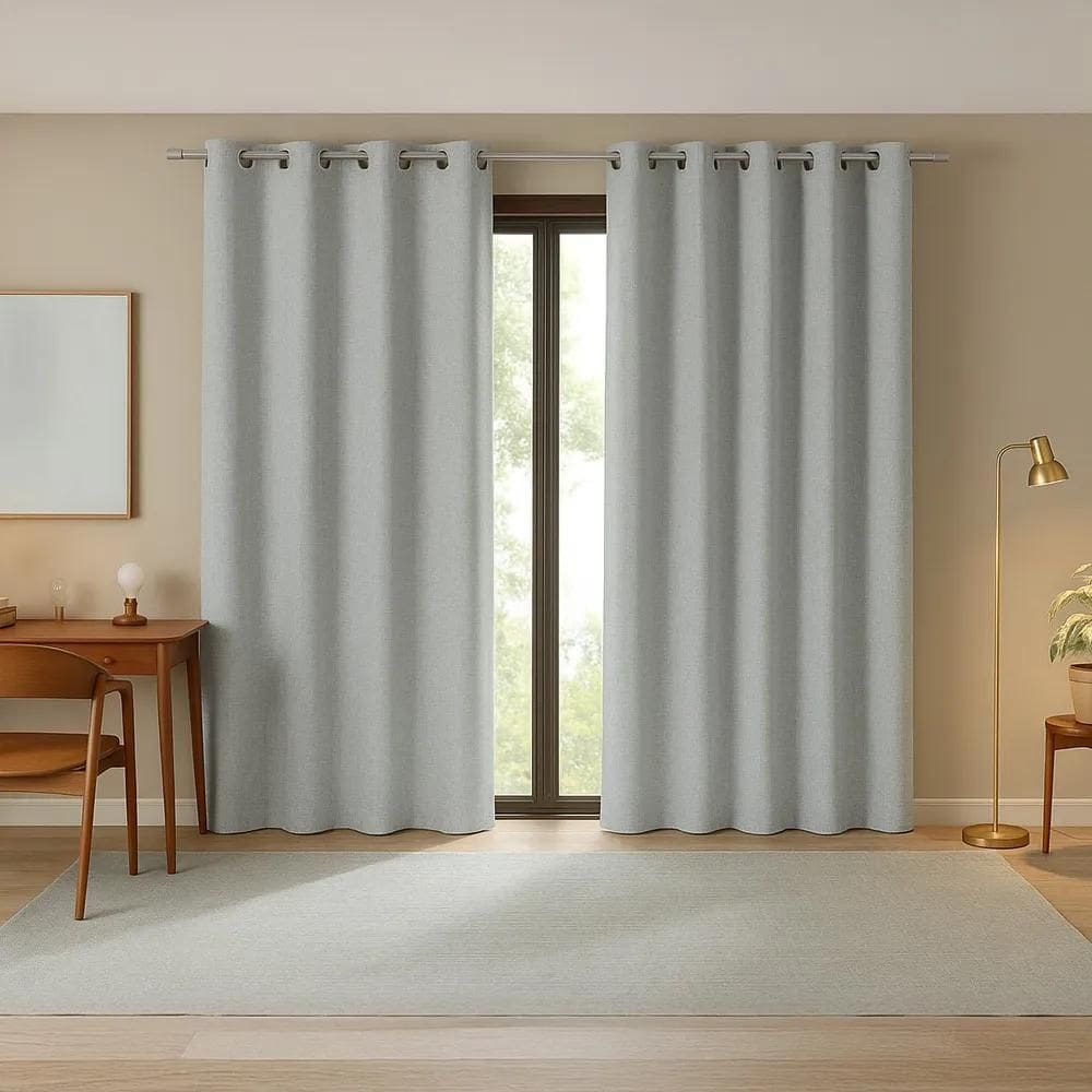 Cortina Rustica Menfis 2,6M X 2,3 - Bella Janela Cinza