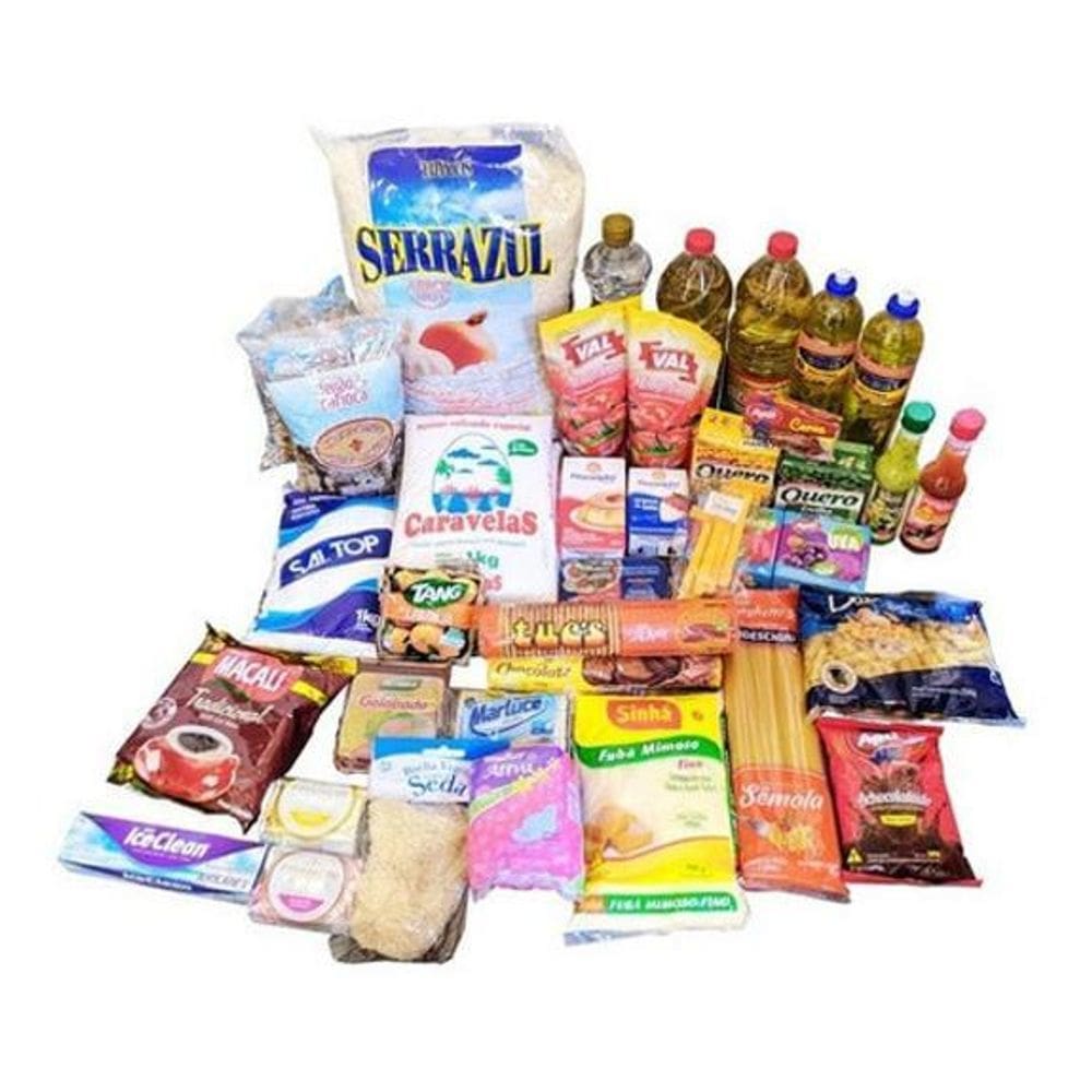 50 Itens Cesta Básica Grande Alimentos Completa Econômica
