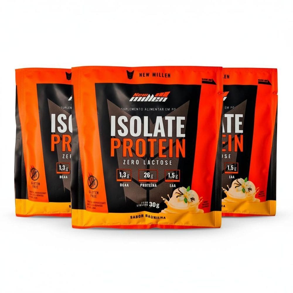 Kit 3 Whey Isolado Protein Baunilha Sache 25G Proteina