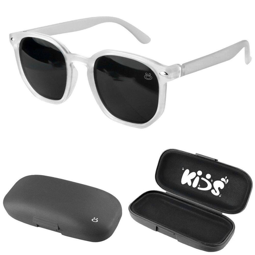 Oculos Sol Infantil Vintage Retro Proteção Uv Premium + Case