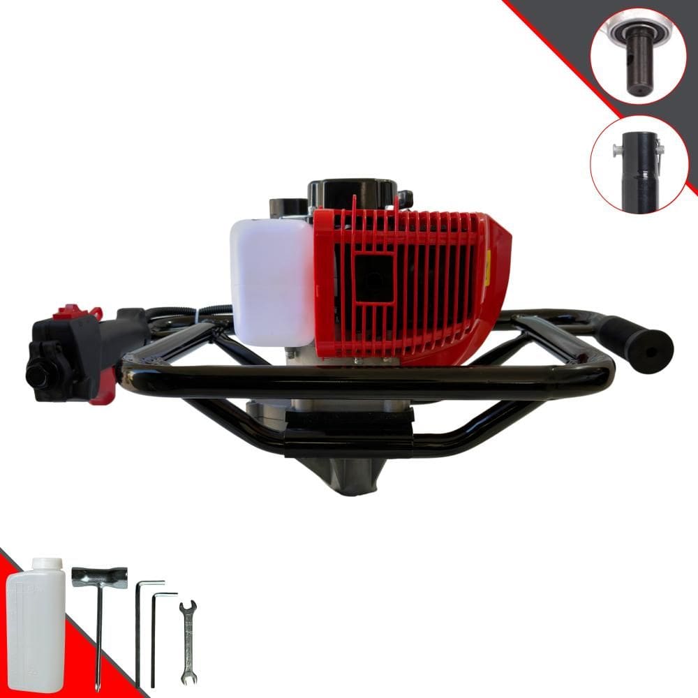 Perfurador de Solo Sem Broca Profissional Anmax GD520B À Gasolina 2T 52cc 2,2HP de Potência 7.000rpm Para Plantio e Construção Civil