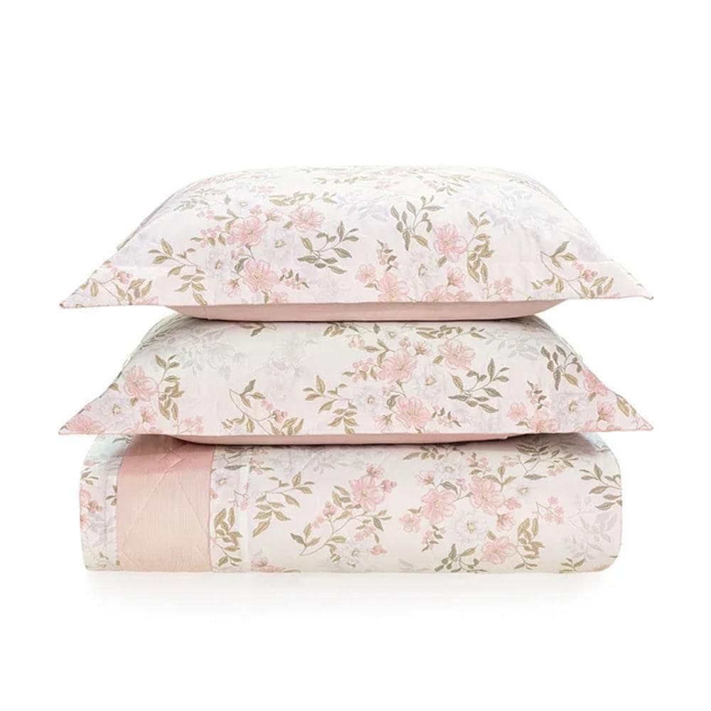 Kit Colcha / Cobre Leito Casal 200 Fios - Karsten Paloma