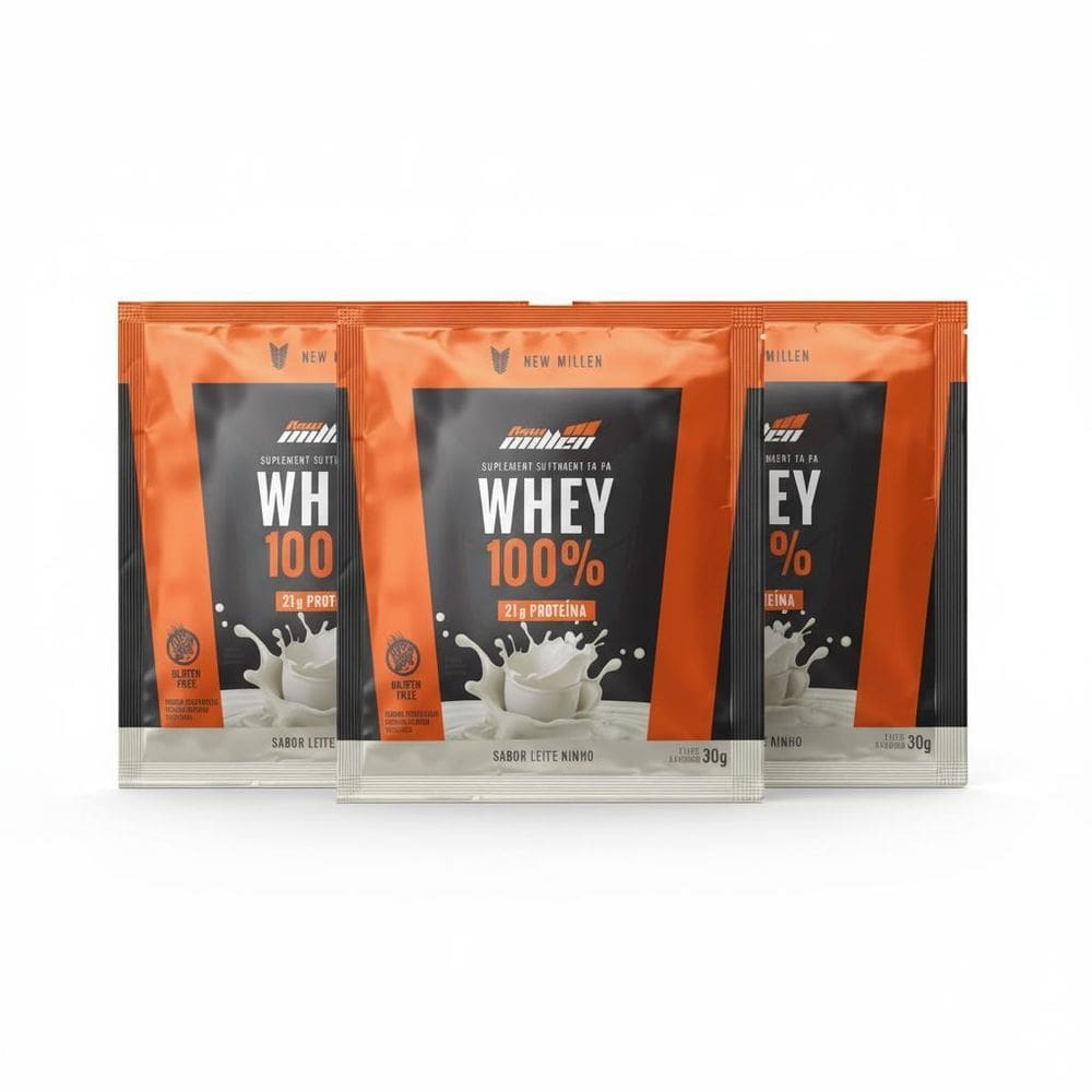 Kit 3 Whey Protein 100% 21G Proteina Leche Ninõ Sache
