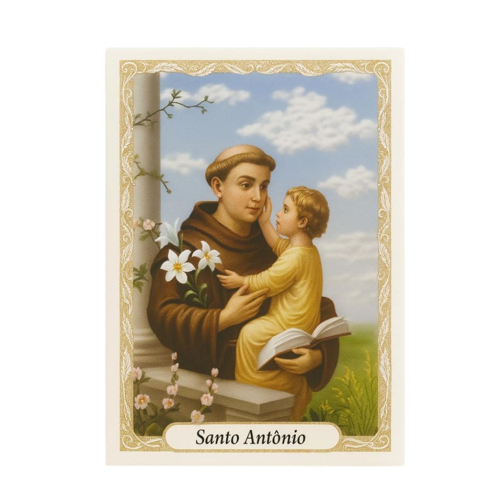 Folheto De Orações Santos Da Fé 6 Cm 100 Unidade