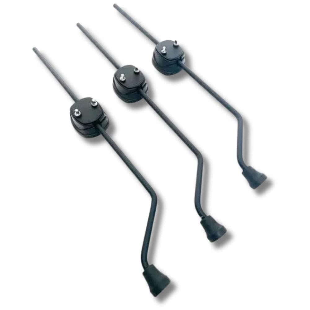 Kit 3 Pé Do Surdo Com Caneco Metal Preto Modelo Rmv