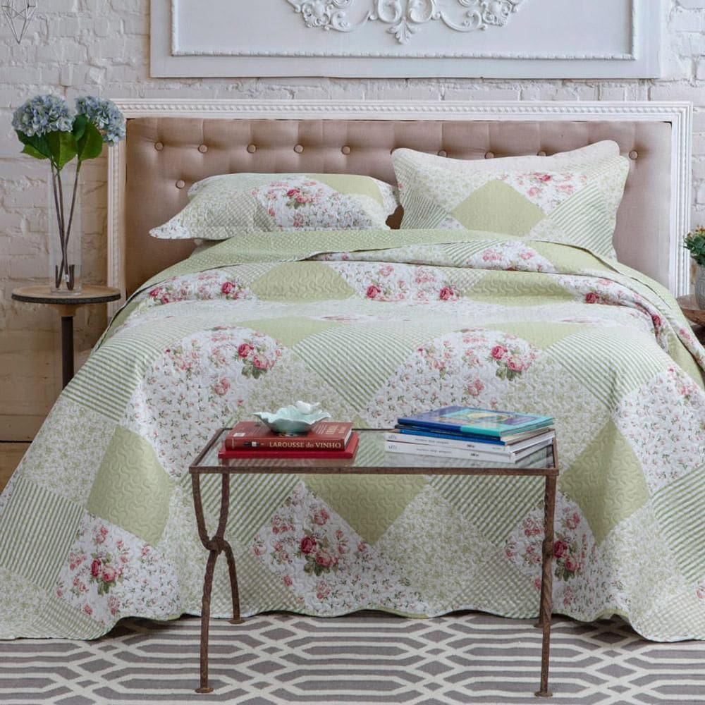 Kit Cobre Leito Colcha Casal Boutex Dupla Face - Jamaica