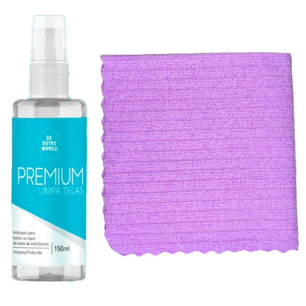 Kit Limpa E Desengordura Telas Celular Tv Notebook Lilás