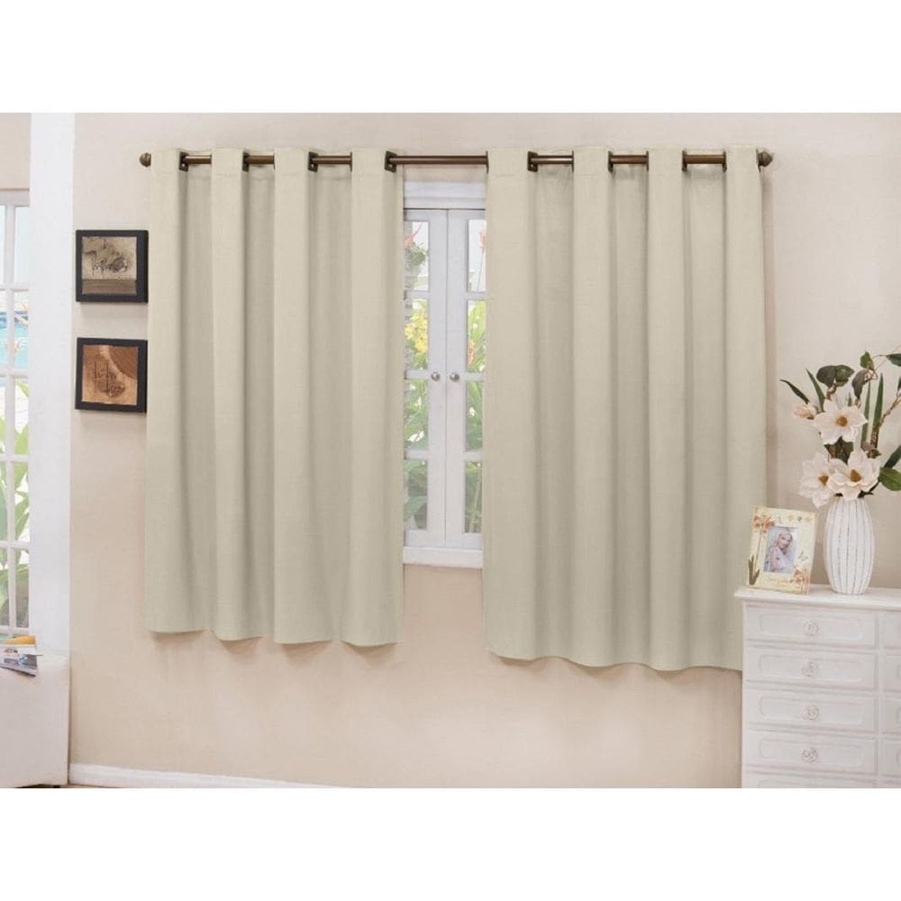 Cortina Blackout Tecido Areia 2,80X1,50 Corta Luz 100%