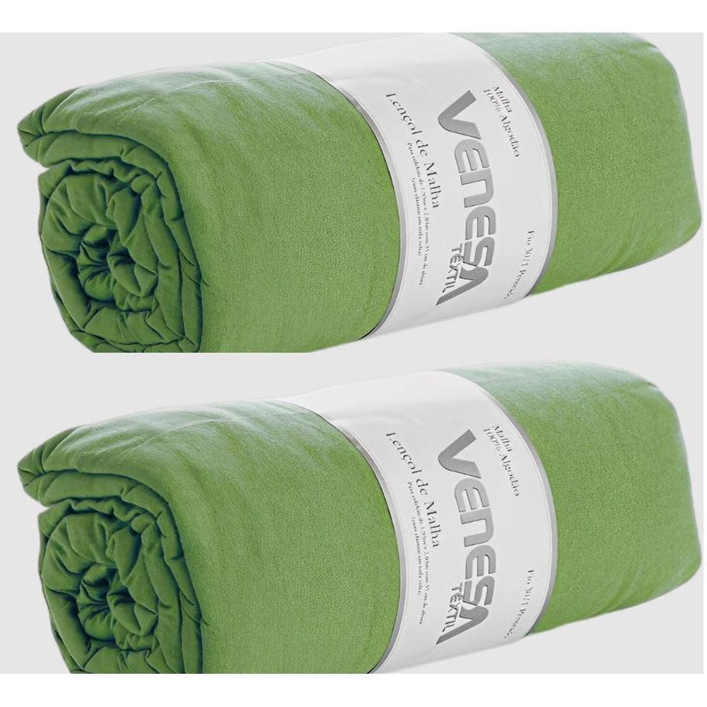 Kit 2 Lençóis De Malha Casal Super King Venesa