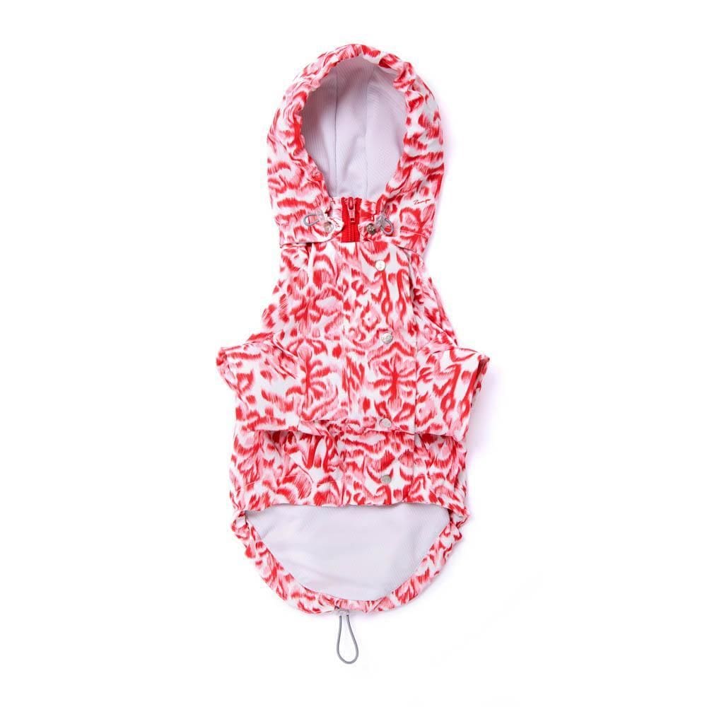 Capa De Chuva Ombra D Ikat Pet - Vermelho - Gg