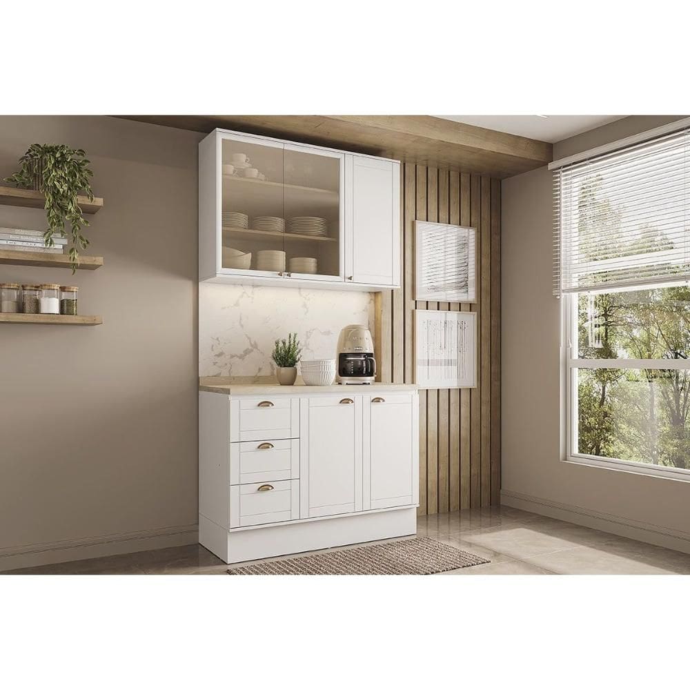 Cozinha Completa Carraro 2 Peças Bella C2P48 Branco