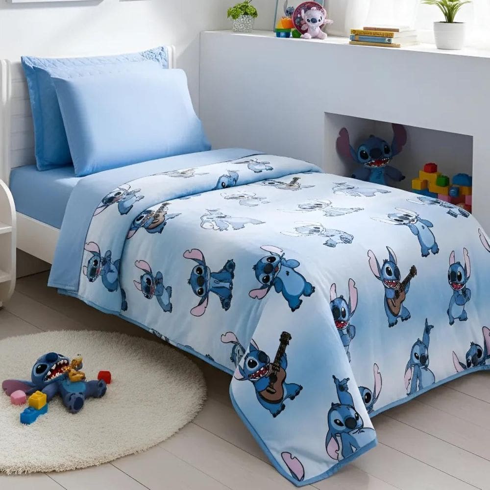 Manta Infantil Stitch Super Fofinha Quentinha Antialérgica
