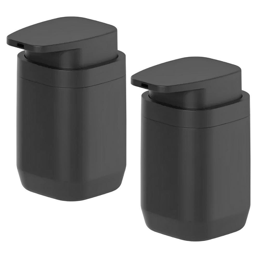 2X Dispenser Saboneteira Sabonete Liquido Ou Aura Preto