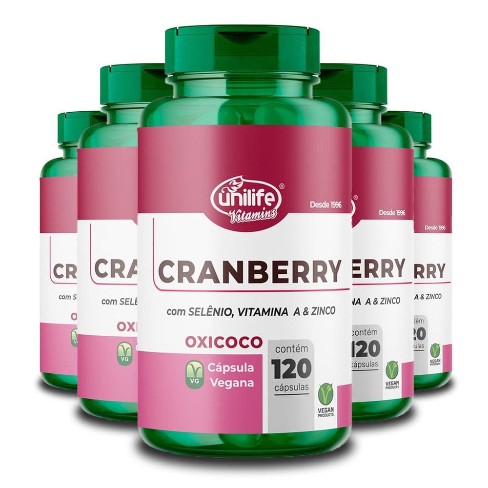Kit 5 Cranberry 120 Cápsulas Unilife