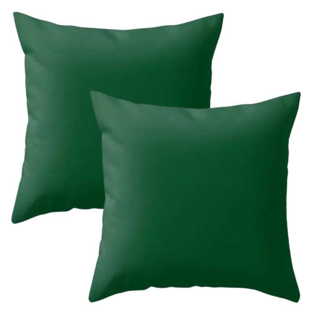 Kit 2 Capa De Almofada 40 X 40 Malha Lisa Com Zíper