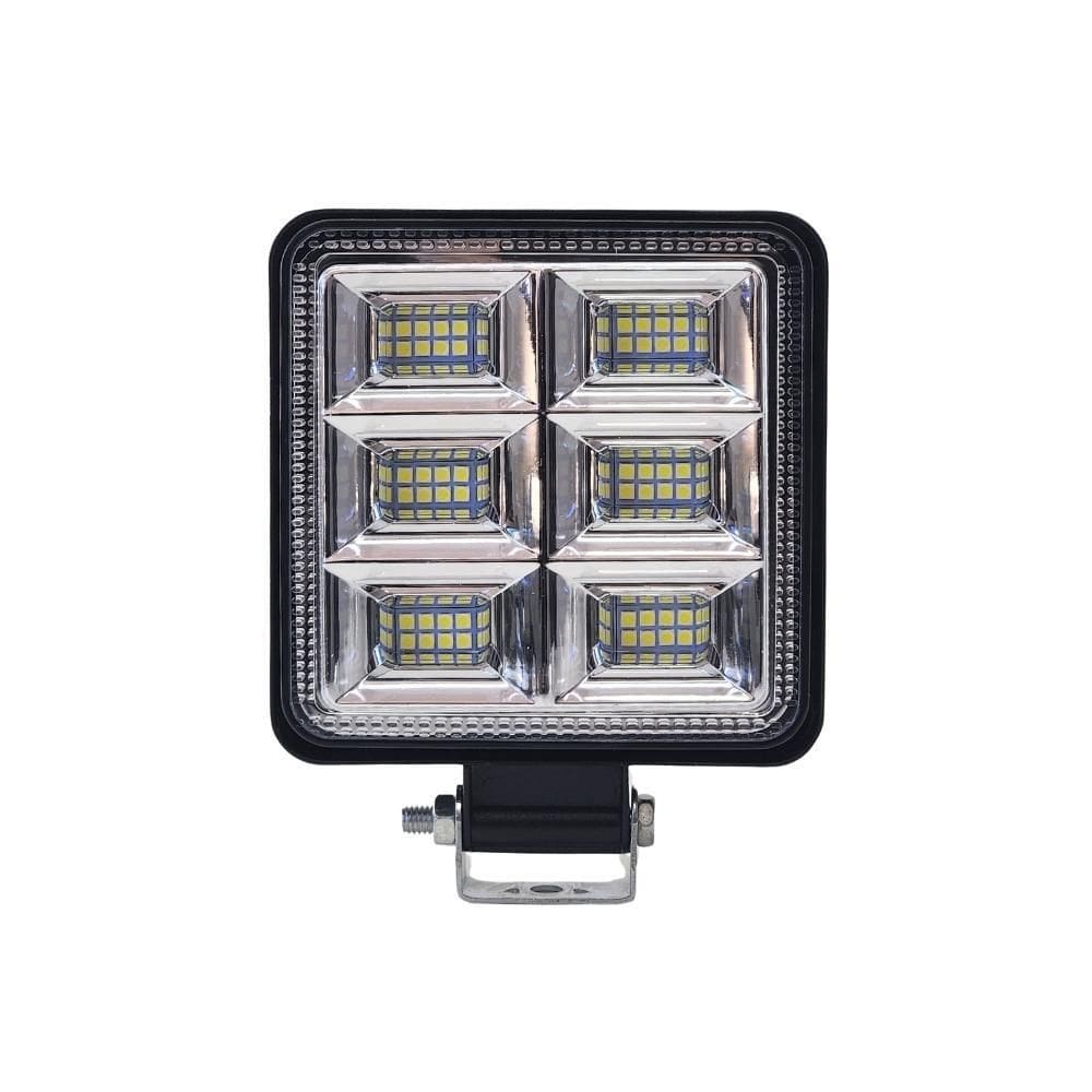 Farol Auxiliar De Led Função Estrobo Quadrado 144W 12V/24V
