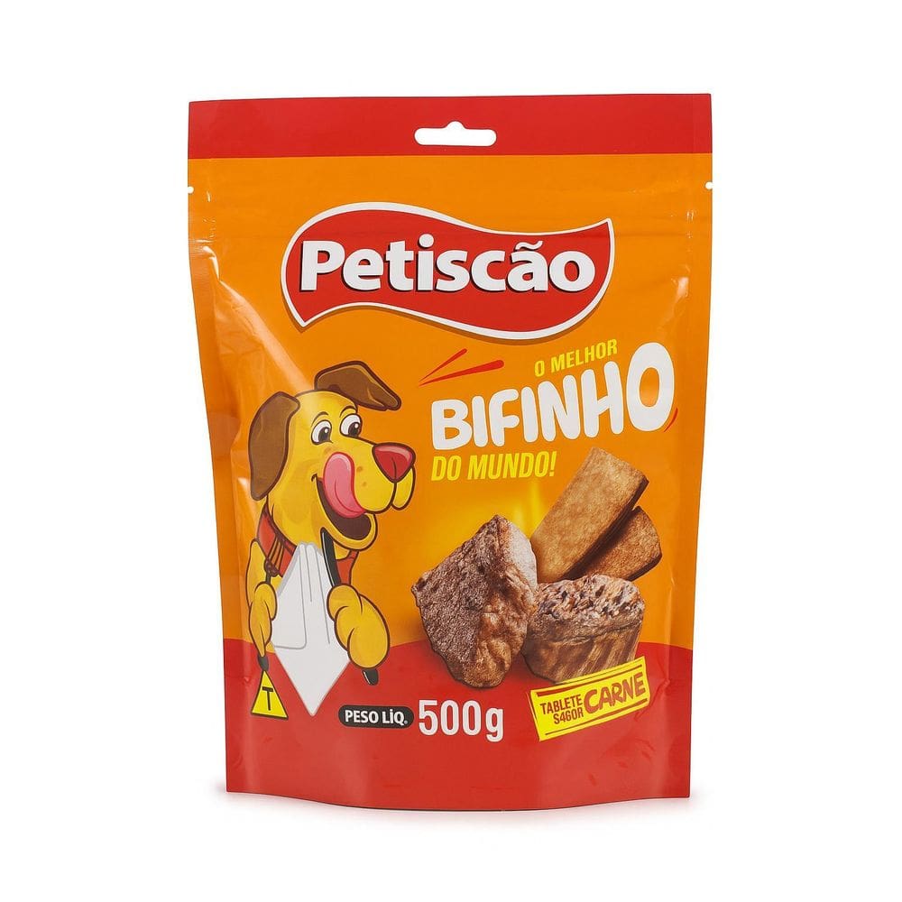Melhor Petiscão Bifinho Carne 500G Saboroso Para Cães