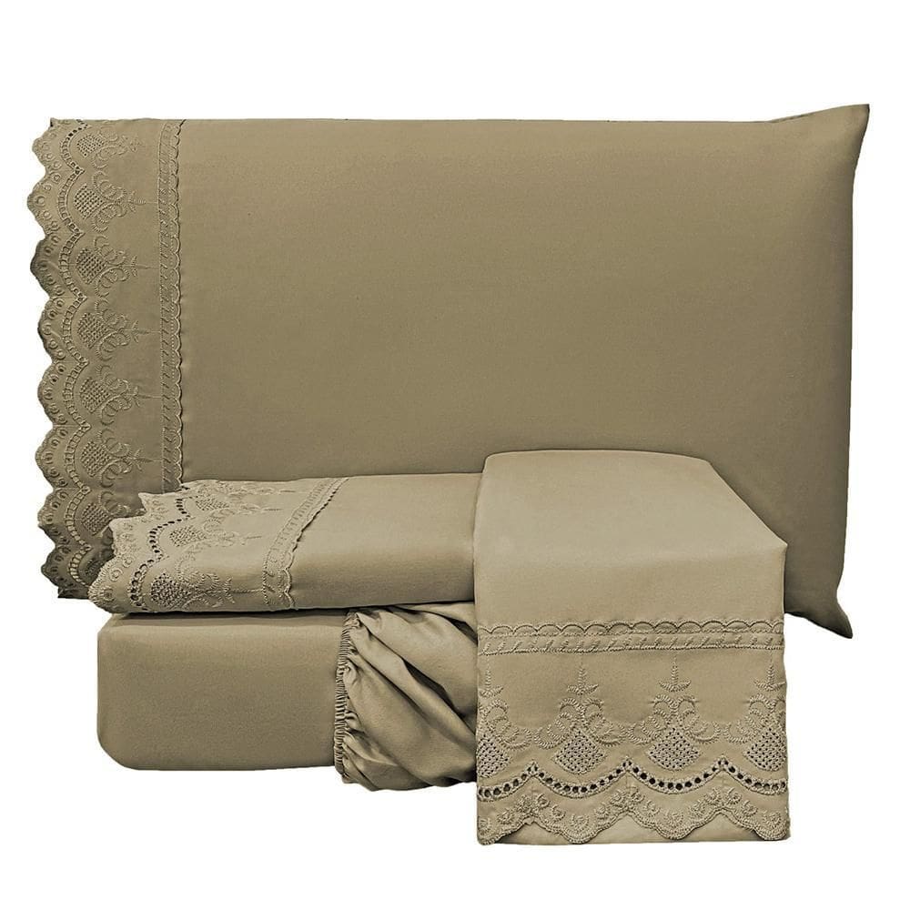 Jogo Cama Lençol King Supremo 3 Peças Micropercal 300 Fios