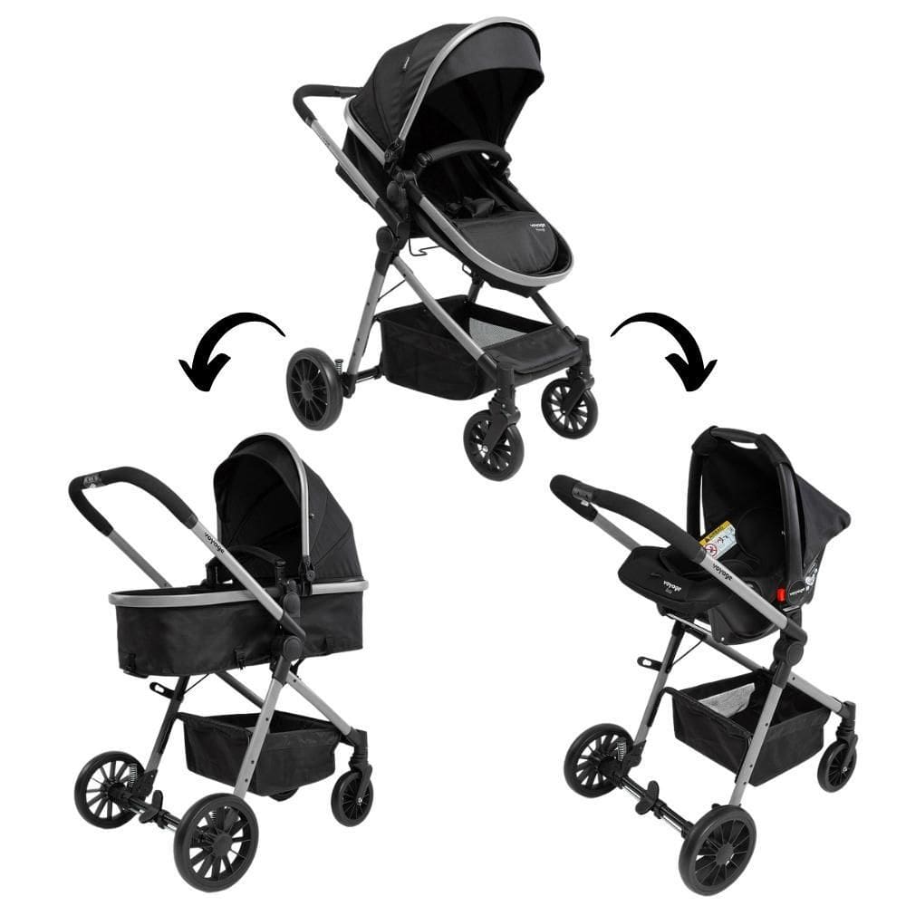 Carrinho De Bebê Com Bebê Conforto Ts Duo Prestige Pt Voyage