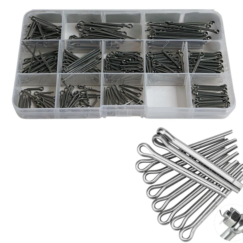 Kit 260 Pinos Contrapinos Engate U Trava Gancho Em Inox