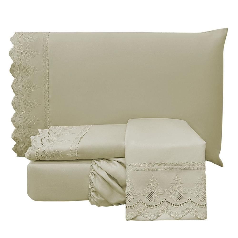 Jogo Cama Lençol King Supremo 3 Peças Micropercal 300 Fios