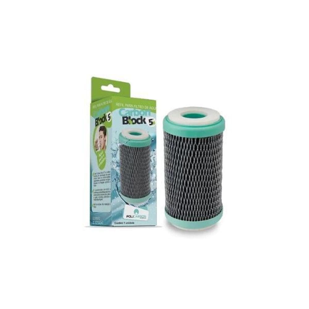 Refil Policarbon Carbon Block 5 Para Filtro De Água