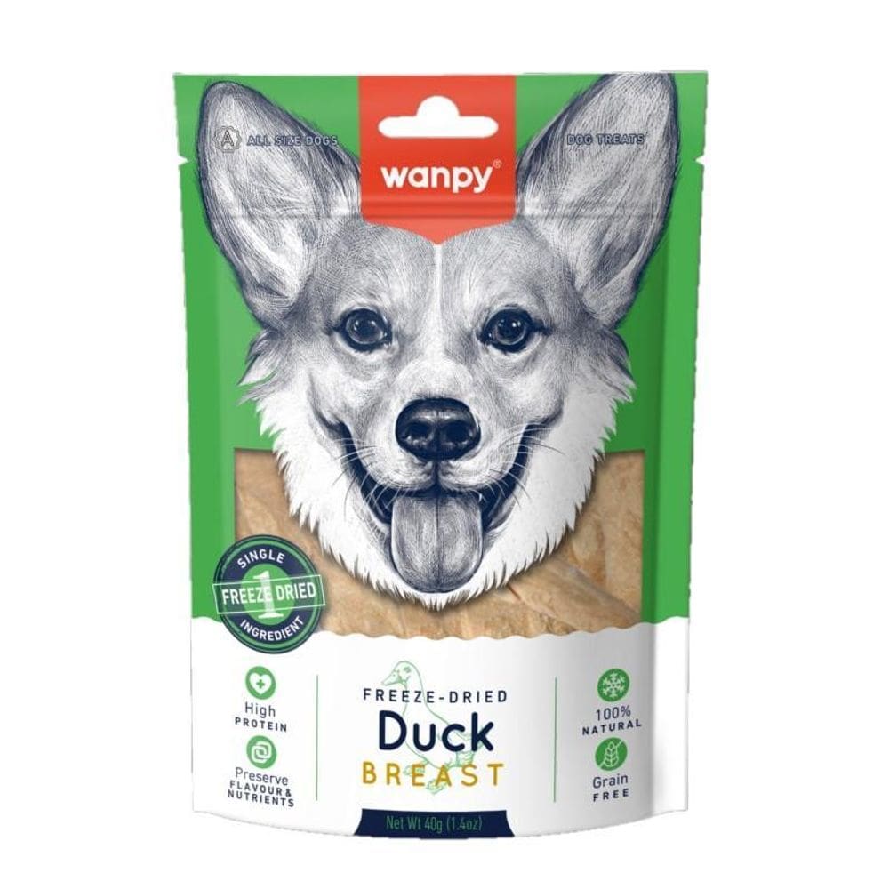 Petisco Para Cães Wanpy Freeze Dried Peito De Pato - 40G
