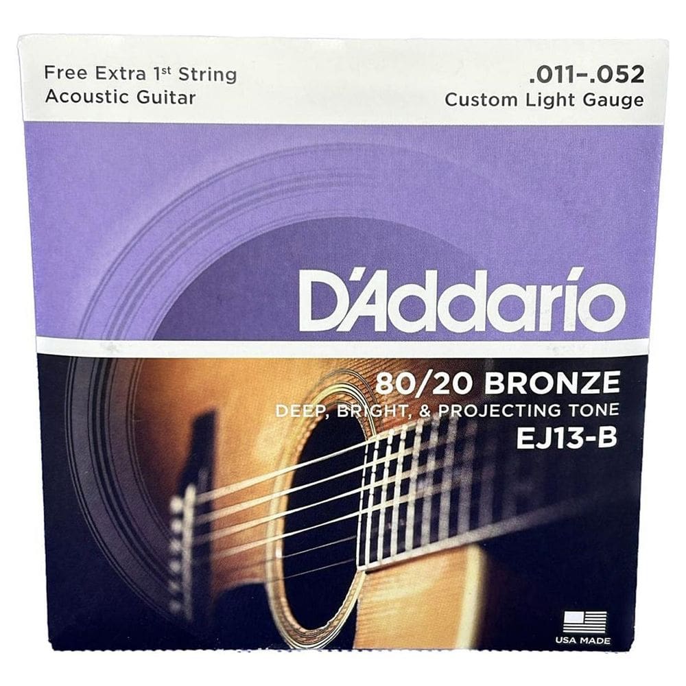 Encordoamento Daddario Violão Ej13-B Tensão 11-52 Bronze