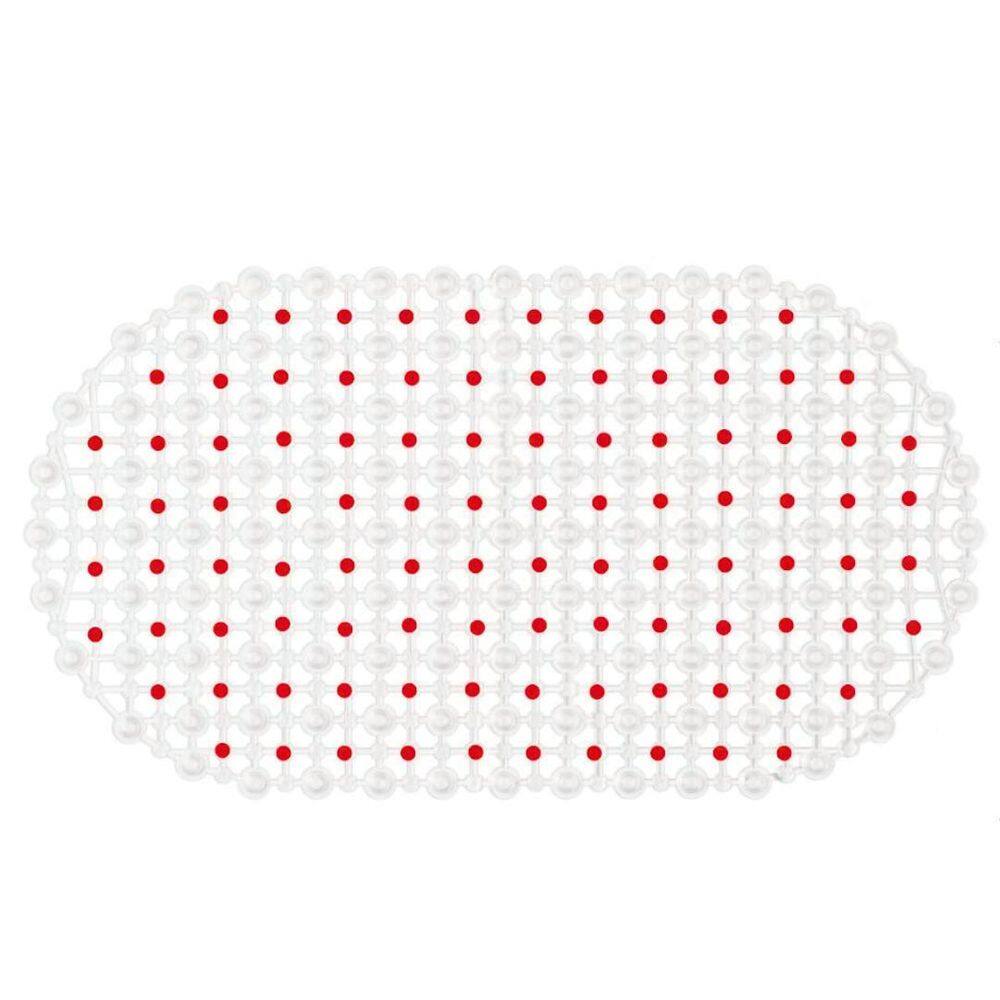 Tapete Para Box Cristal Oval - Transparente Vermelho