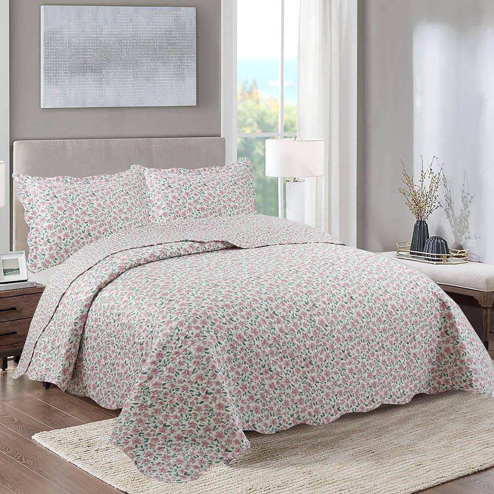 Kit Cobre Leito Colcha King Boutik Dupla Face - Sabrina