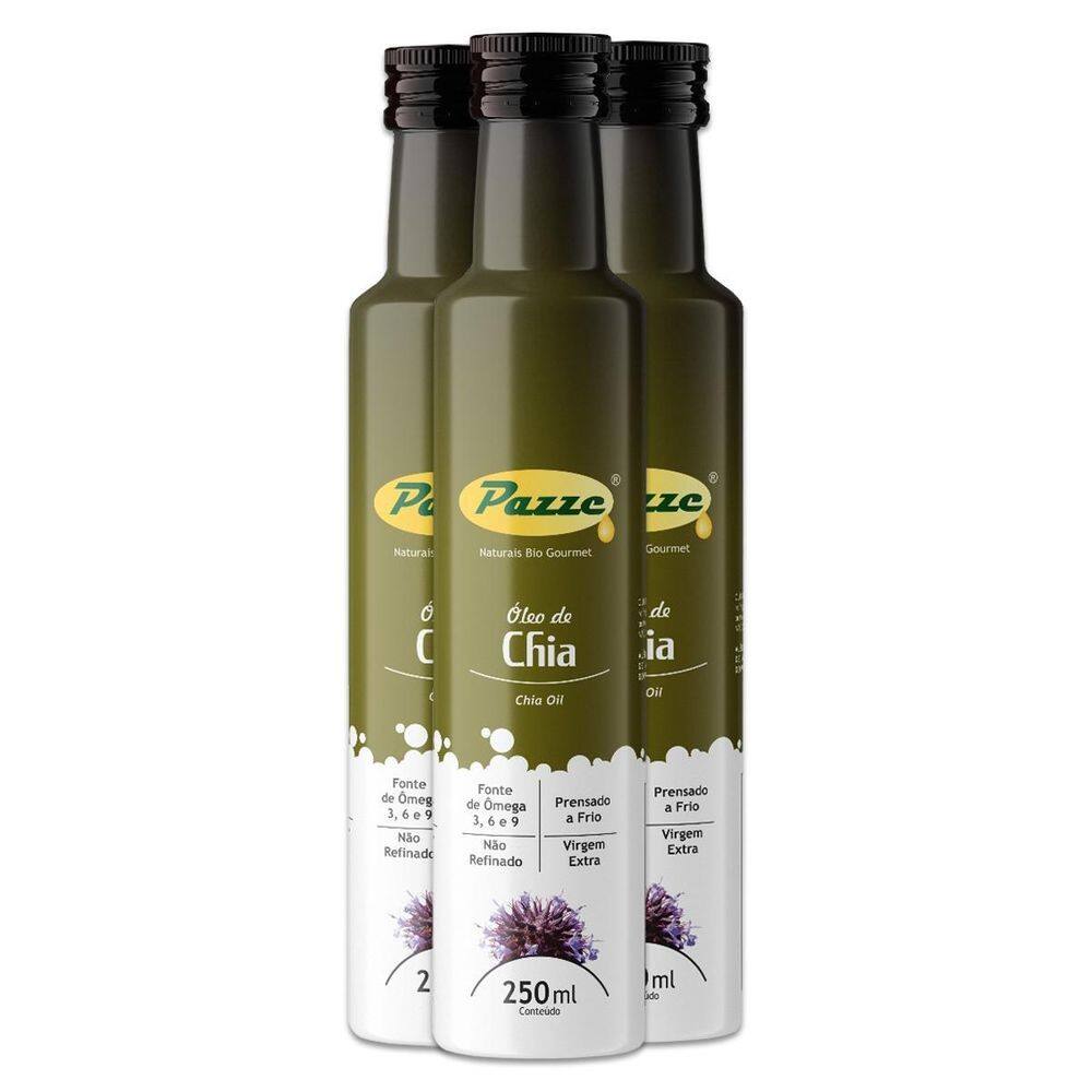 Kit 3 Óleo De Chia Extra Virgem Pazze 250Ml