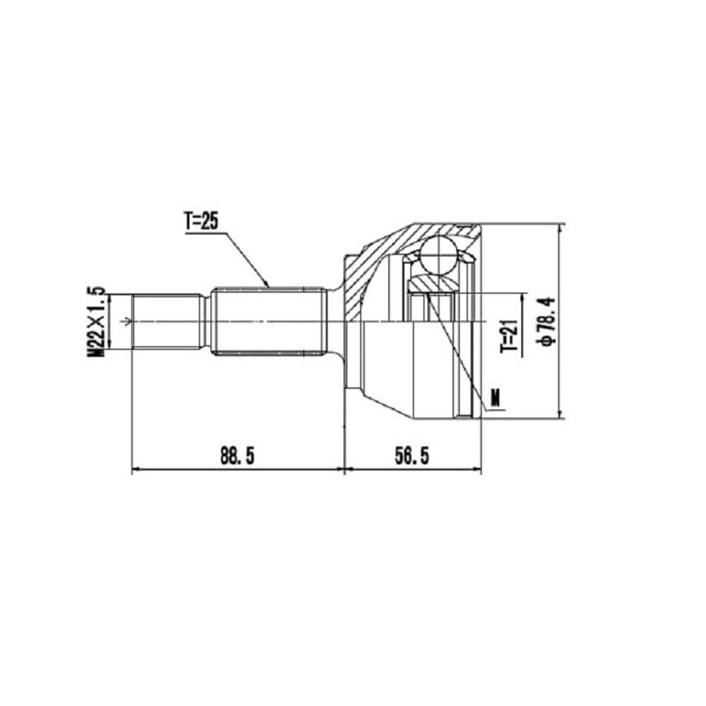 Homocinetica Ecosport 1.0/1.6 4X2 03/07 Fiesta 1.6 02/14/ Focus