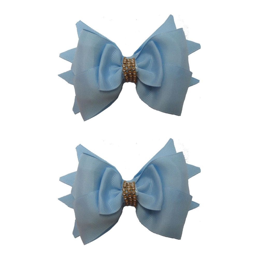 Laço Azul Claro De Cabelo Adulto Elegante Luxo 2 Unidades-No