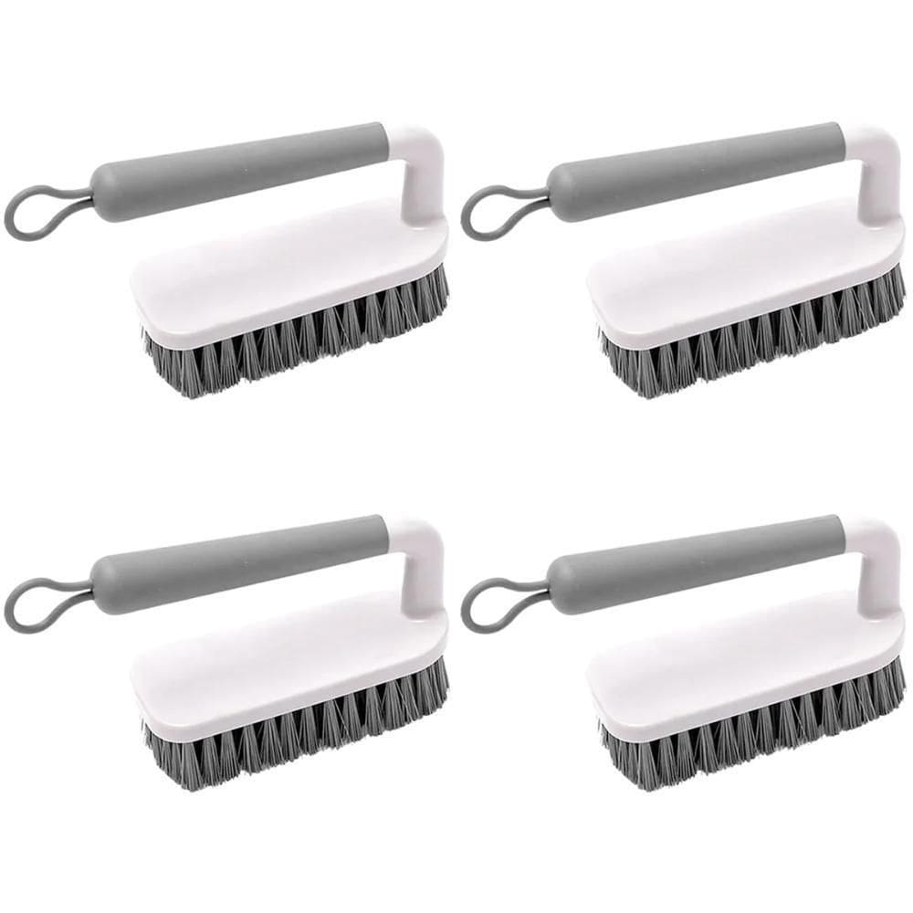 Kit 4X Escova De Limpeza Piso Tenis Azulejo Com Cabo Flow Ou