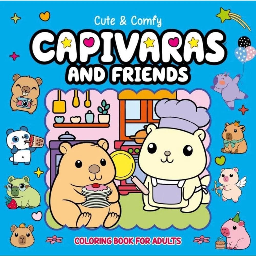 Livro Colorir Capivara And Friends Azul Cozinheira 64