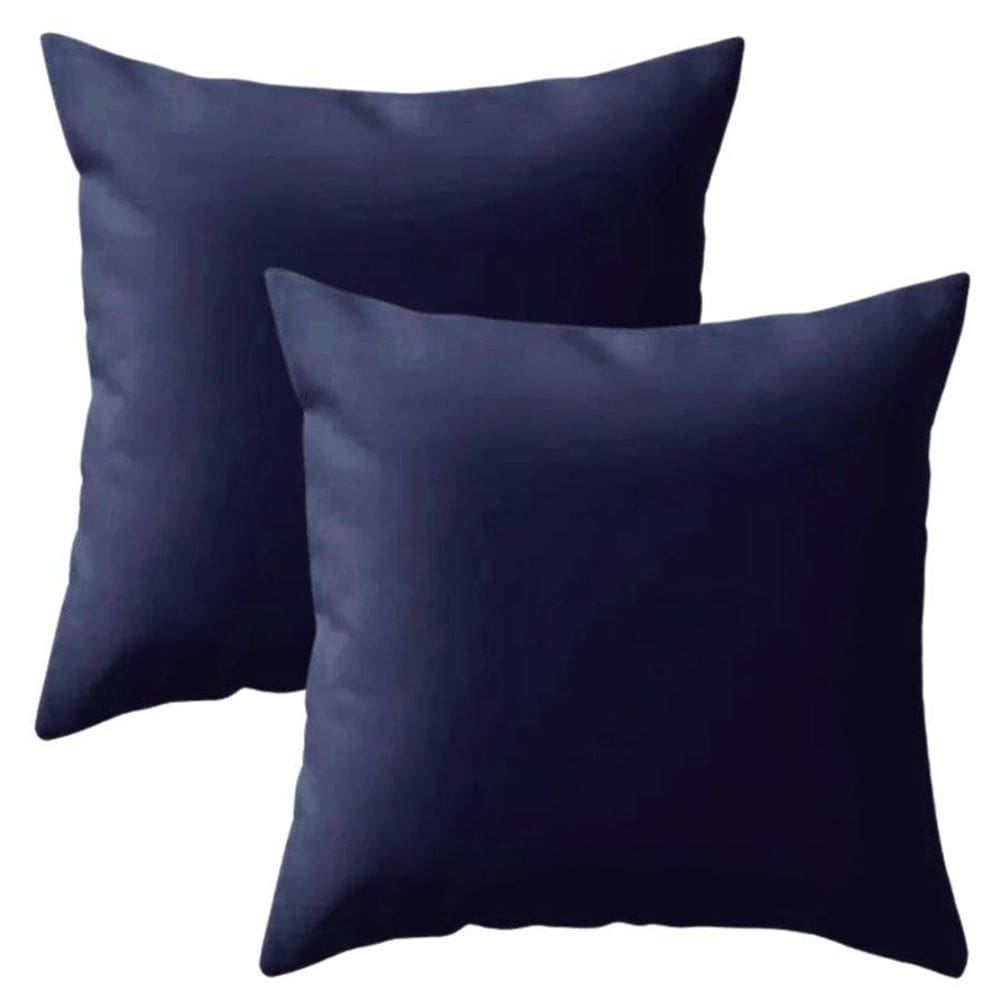 Kit 2 Capa De Almofada 40 X 40 Malha Lisa Com Zíper